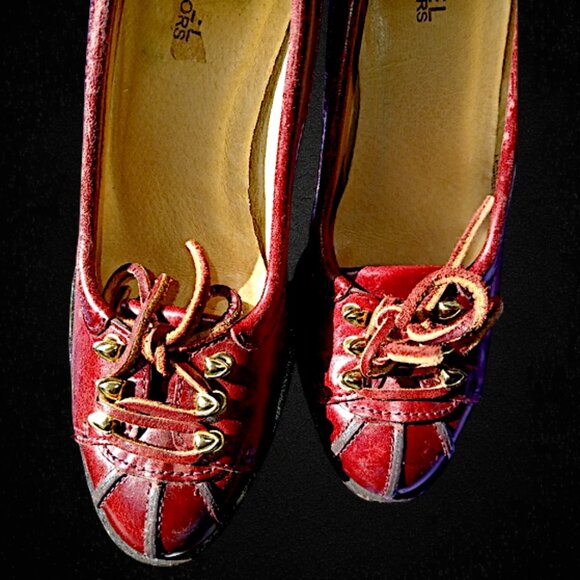 Michael Michael Kors All-Leather Tie Chunky Heels - Picture 4 of 15